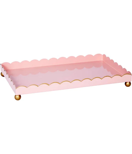 Rectangular Blush and Gold Tray