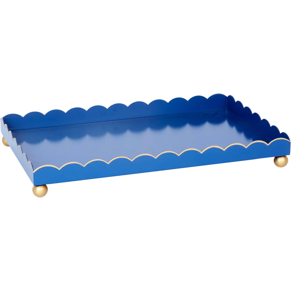 Rectangular Navy Blue and Gold Tray